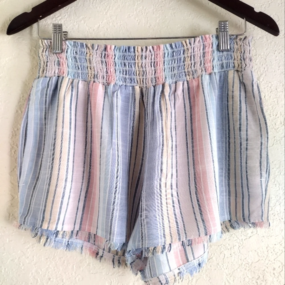 BELLA DAHL  Fray Hem Flowy Short in Sunset Stripe - Picture 4 of 7